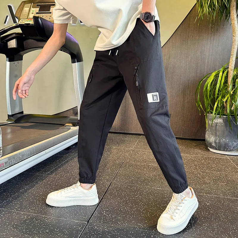Autumn New Men Casual Pants Korean Fashion Spliced Design Loose Cargo Pants Man Clothing 2026 All Match Men's Joggers Trousers