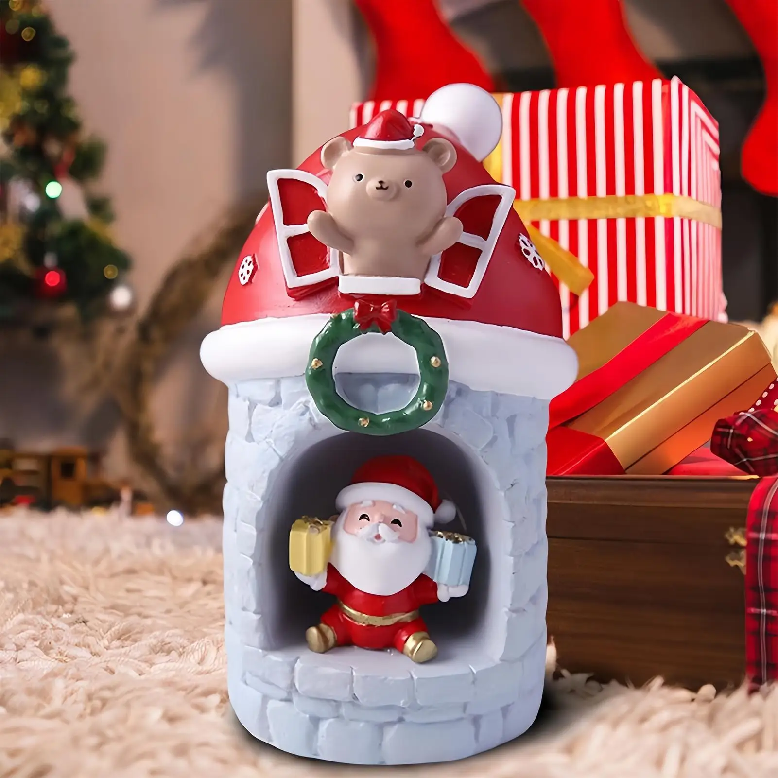 Christmas Night Lights LED Cute Santa Claus Snowman Home Decor Holiday Bedroom Ambient Lighting For Kids Adults Bedroom Living