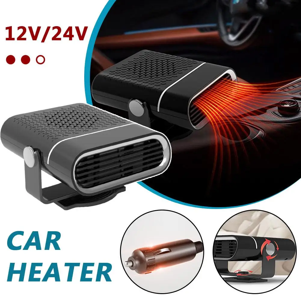 Car Heater Fan 200w 12v/24v Car Heater Electric Cooling Anti-fog Heating Heater Defogging Defroster Windshield Demister Car J2c7