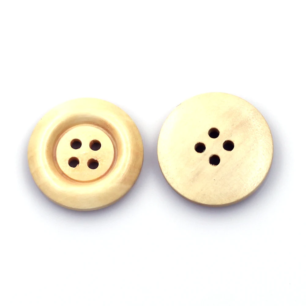 20Pcs Round Wood Buttons 4 Holes Handmade Apperal Scrapbook Knitting Garment Handicrafts Sewing Accessories 23mm