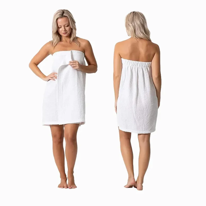 

Spa Wearable Bath Body Wrap Towel Robe Skirt Towels Beach Towel Household Lightweight Knee Length Waffle Robes for Women