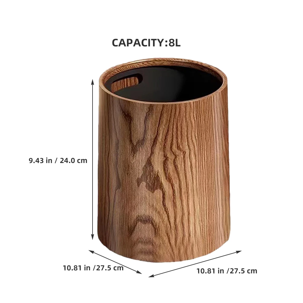 

Household Trash Can Rust-Proof Home Bathroom Bedroom Office Garbage Bin Space-Saving Easy To Clean Stylish Farmhouse