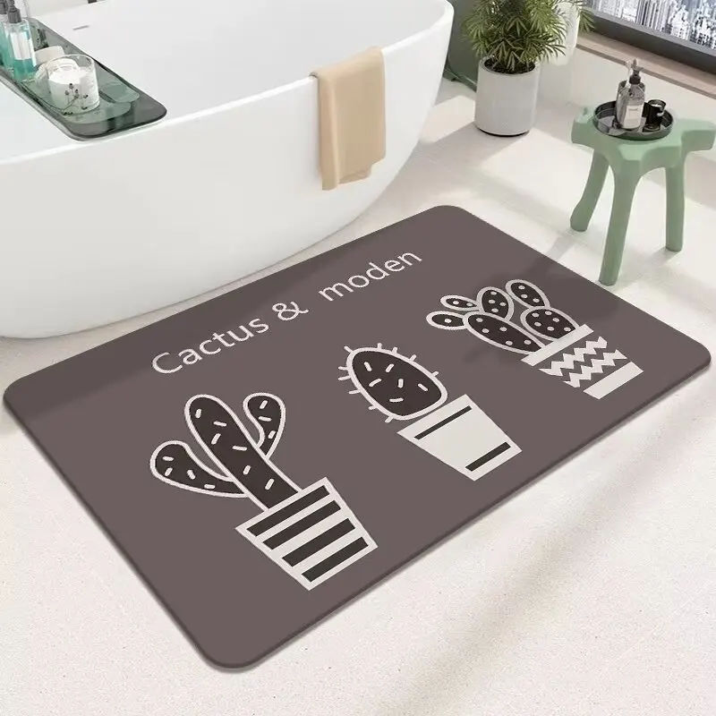 Toilet floor mat bathroom diatom mud absorbent mat toilet door non-slip foot mat household toilet door mat
