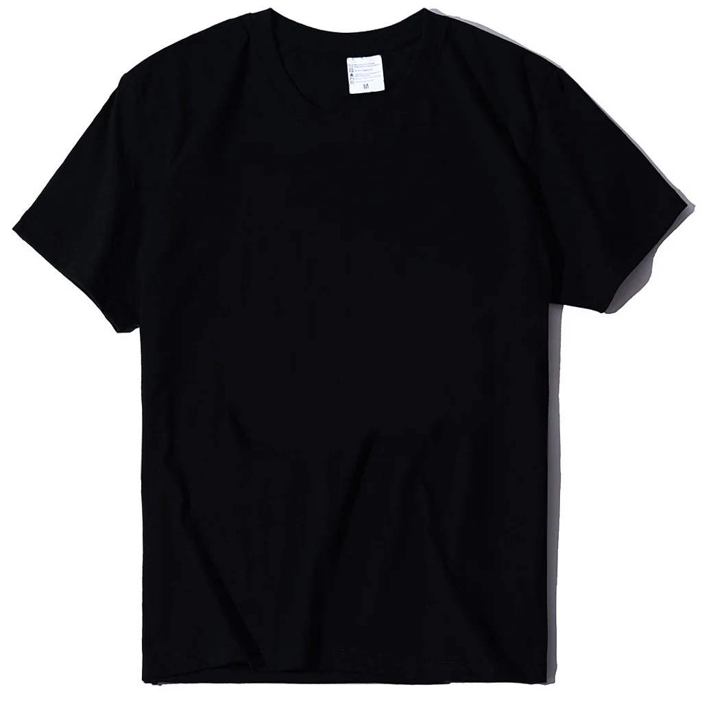 Women Men Casual Loose T-shirt Youth Trend Fashion Round Neck Pullover Short Sleeve Tee Tops DIY Customizable Blank Outfits