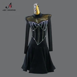 Female Party Dress New Latin Dance Clothing Womens Stage Line Girls Costume Elegant Dancewear Sports Prom Suit 2026 Sexy Outfits