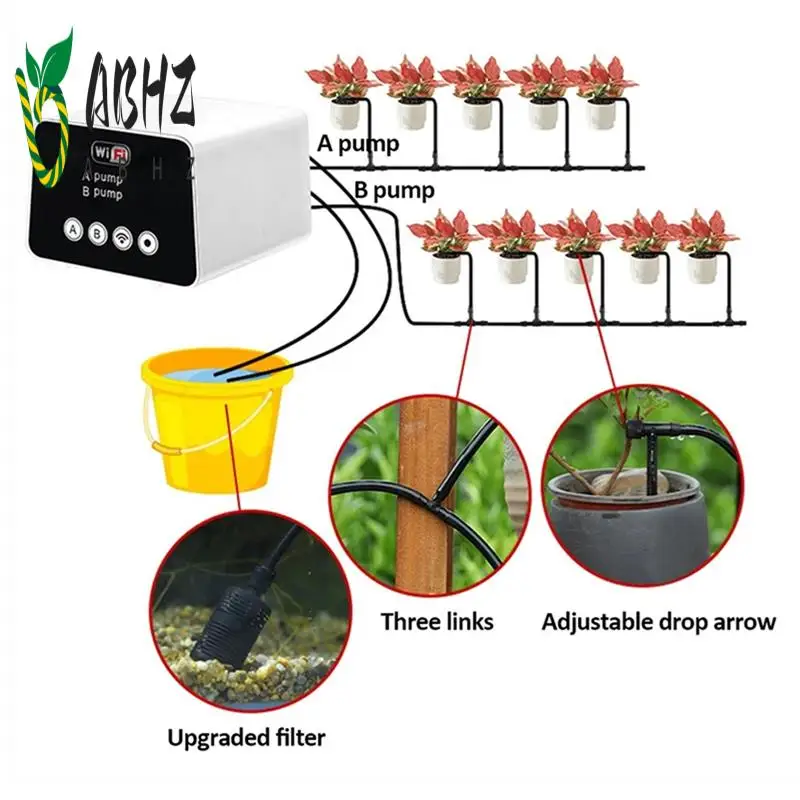 

ABHZ-Wifi Умный контроллер орошения сада Автоматическая система капельного орошения Дистанционное управление через приложение Полив