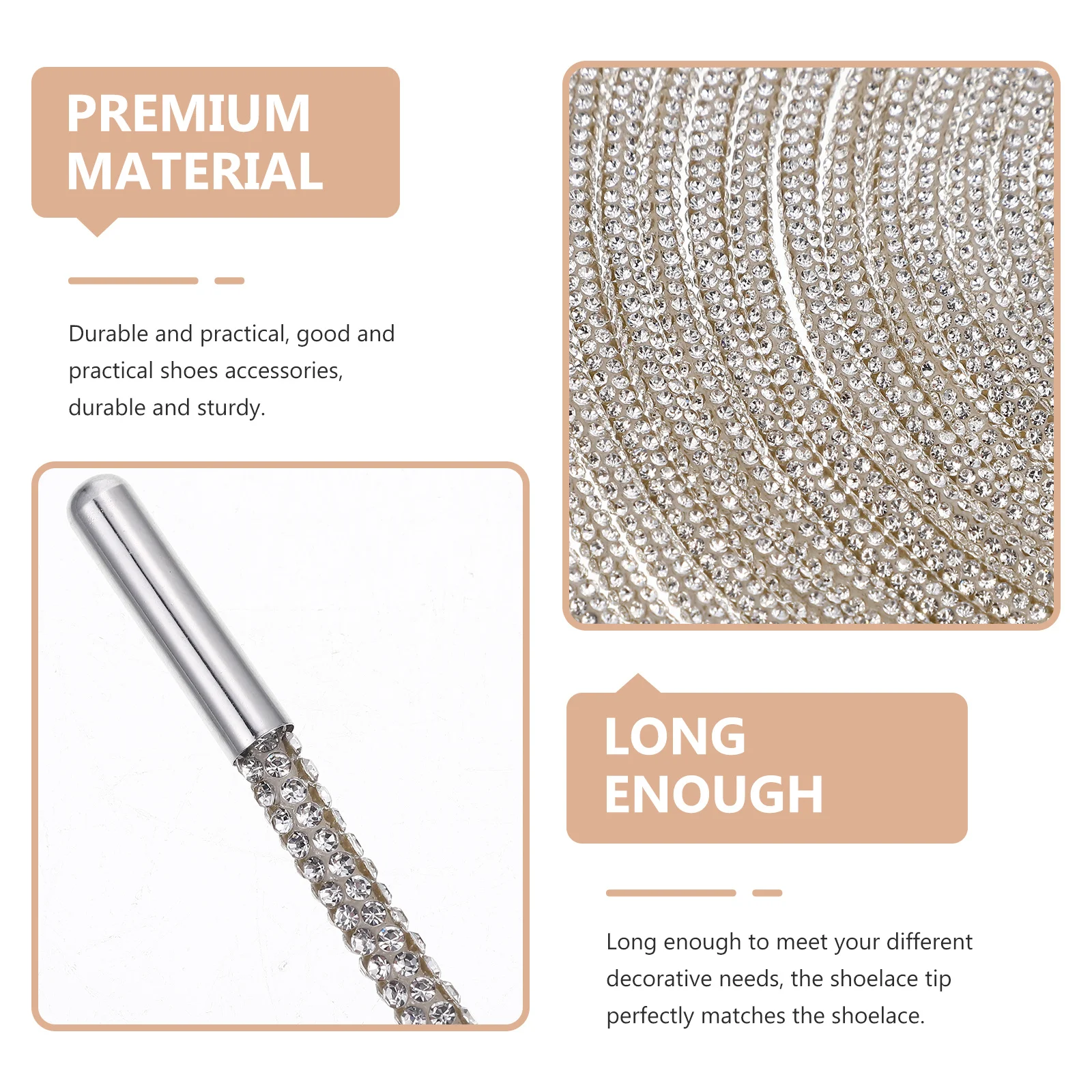 

1Set Crystal Shoelaces Durable Shoelaces for Sports Shoes Boots Running Shoes Fashionable Shoe Accessories