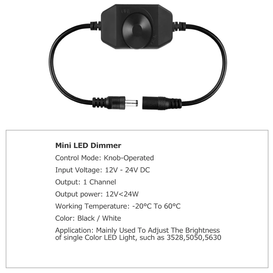 12V-24V DC 0-100% 3A PWM Manual Knob Dimmer Switch 5V USB LED Dimmer controller for LED Strip Light led Desk lamp