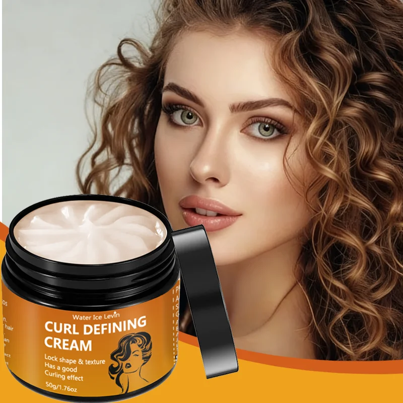 Water Ice Levin Curl Defining Cream Long Lasting Hair Control Moisturizing Curling Effect Lock Shape Texture 50g