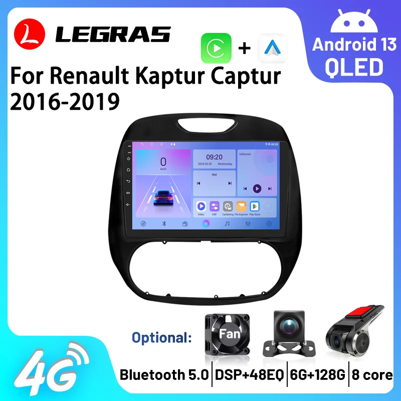 

Carplay Android Auto Autoradio GPS Bluetooth Car Radio for Renault Kaptur Captur 2016-2019 Subwoofer DSP Car Intelligent Systems