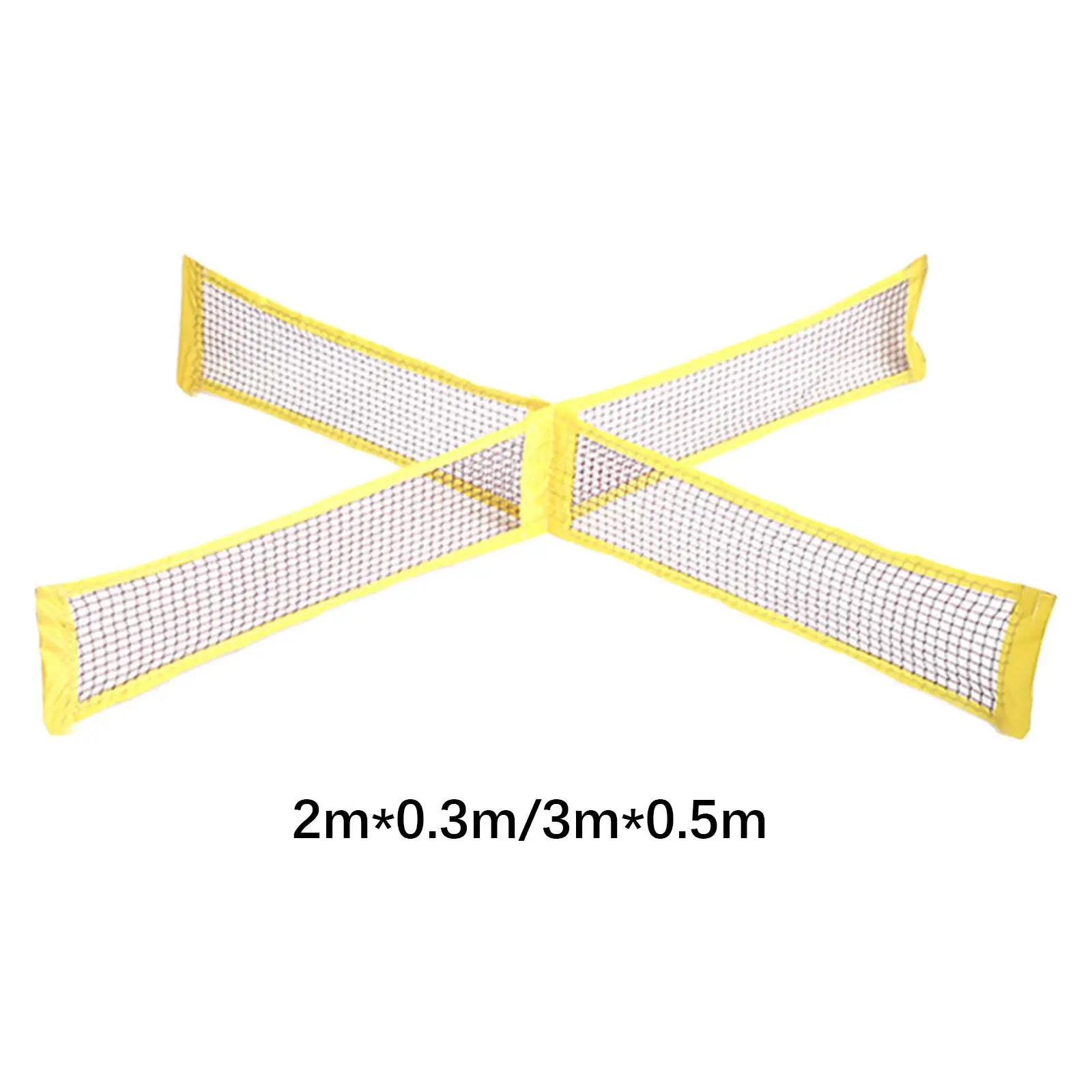 Four Square Volleyball Game Easy Setup Practice Net Portable 4 Way Volleyball and Badminton Net for Park Garden Beach Lawn