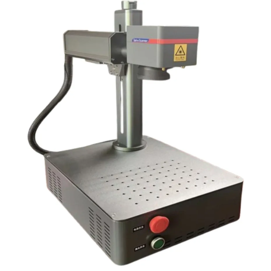 Micro fiber laser marking machine, pencil ruler, stone keychain, silver jewelry, metal nameplate, plastic engraving machine