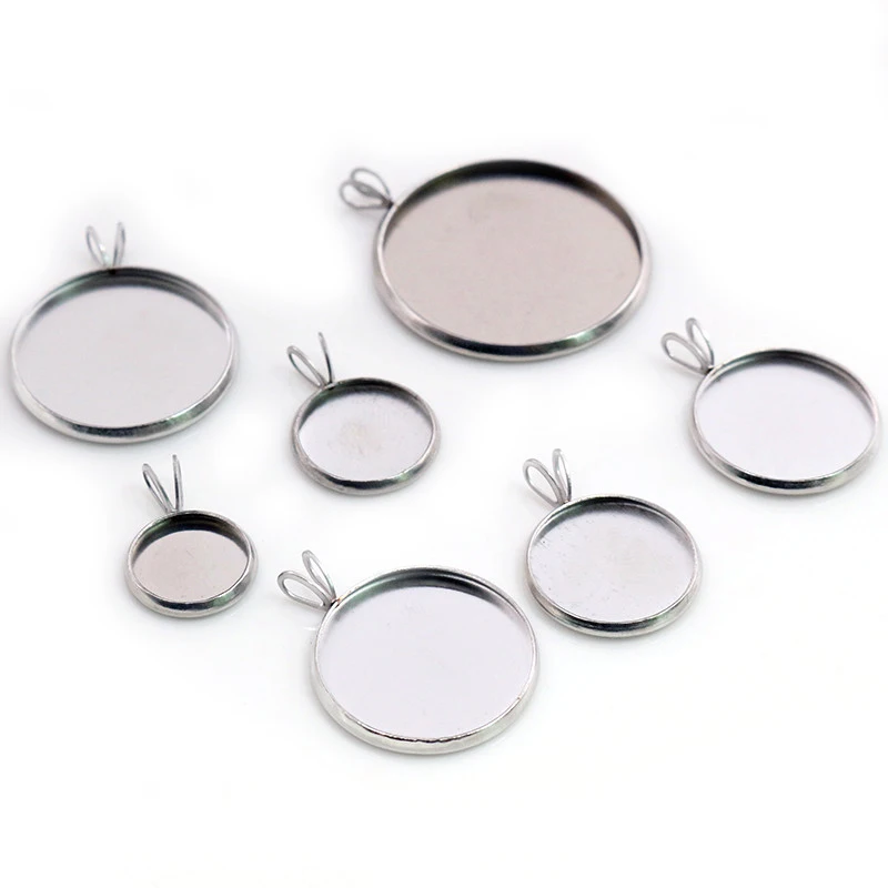 

Stainless Steel Material 8-25mm Inner Size New Fashion Simple V Style Cabochon Base Cameo Setting Charms Pendant Tray