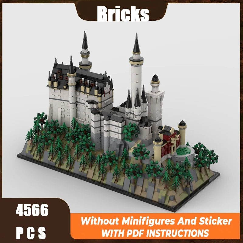 

New MOC building blocks, medieval architectural models, new Schwenstein castle technology, modular children's toy DIY set