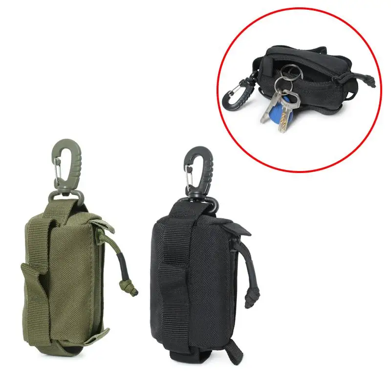 Outdoor Buckle Bag EDC Pouch Multifunctional Small Tools Organizer Zipper Key Holder Portable Wallet for Travel
