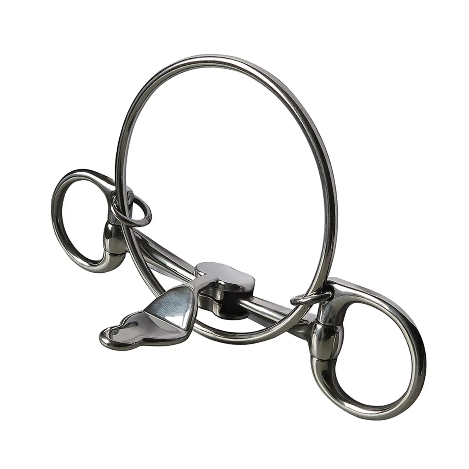 Horse Bit for Horses with Silver Trims All Purpose Horse Chewing O Rings Mouth Performance with Curb Hooks Chain Horse Mouth Bit