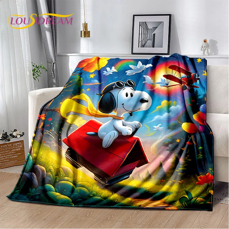 29 Style Cute Snoopy Dog Cartoon Soft Flannel Blanket for Bed Bedroom Sofa Picnic,Throw Blanket for Outdoors Leisure Gift Kids