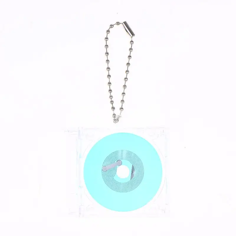 1 Stück Mini NFC CD Vinyl-Schallplatten-Schlüsselanhänger Musik-Link-Anhänger Klare Hülle DIY-Geschenk für Kpop-Fans Musikliebhaber Taschen-Schlüssel-Dekoration – Detail 10