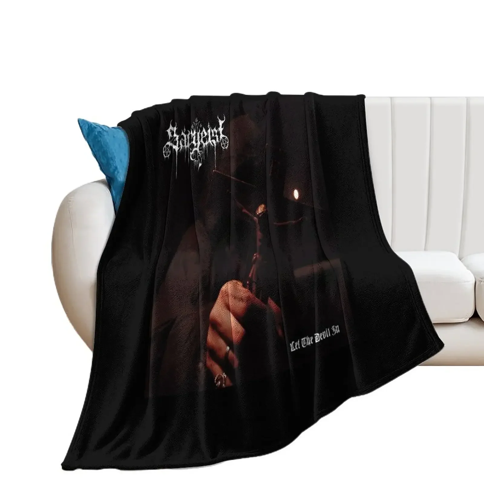 

Sargeist black metal band Throw Blanket Decorative Throw wednesday funny gift Blankets