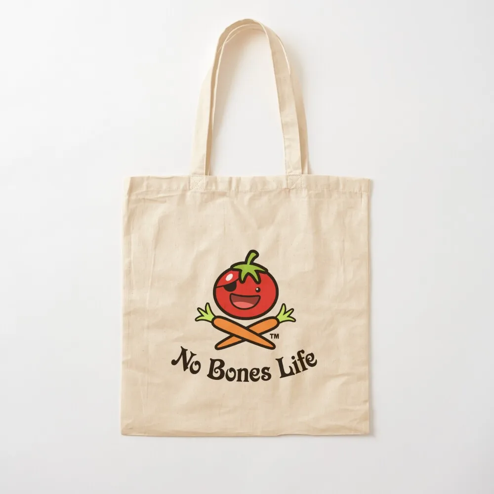 

No Bones Life Logo - Tomato Guy Skull and Crossbones Tote Bag Shopper bag Handbags Portable shopping bag Canvas Tote