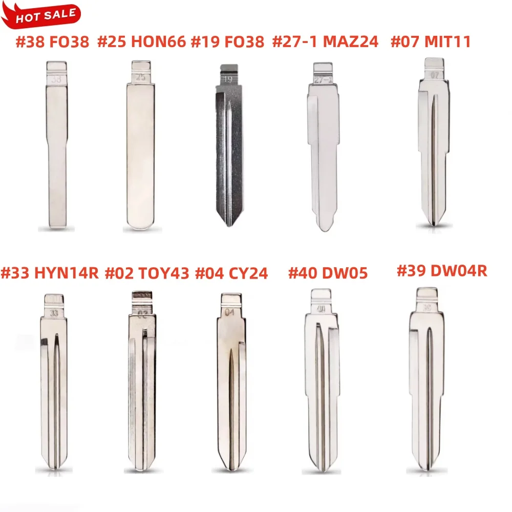 15 pieces USA hot-selling remote keys blade TOY43 FO38 HON66 MIT11 CY24 DWO5 for kediy xhorse universal keys