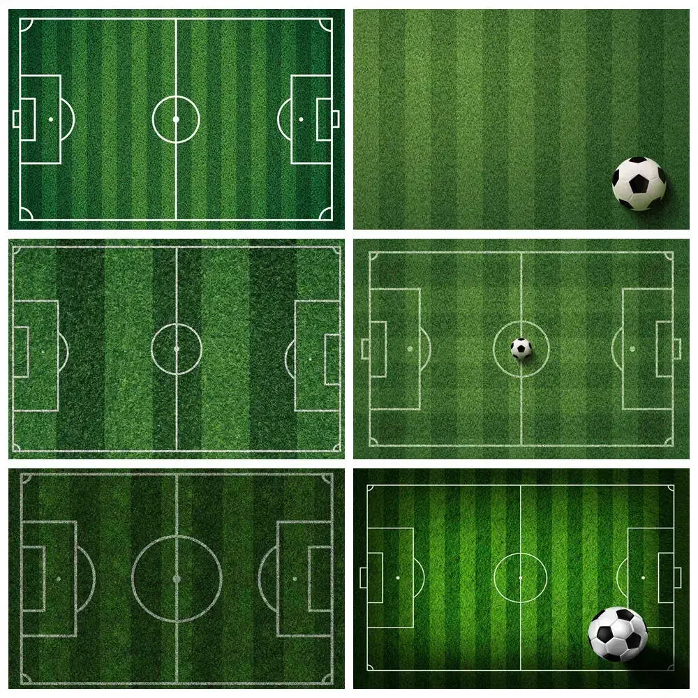 MOON.QG Green Grass Field Soccer Football Backdrop Boys Birthday Party Decoration Photo Background Sign Sport Photography Props