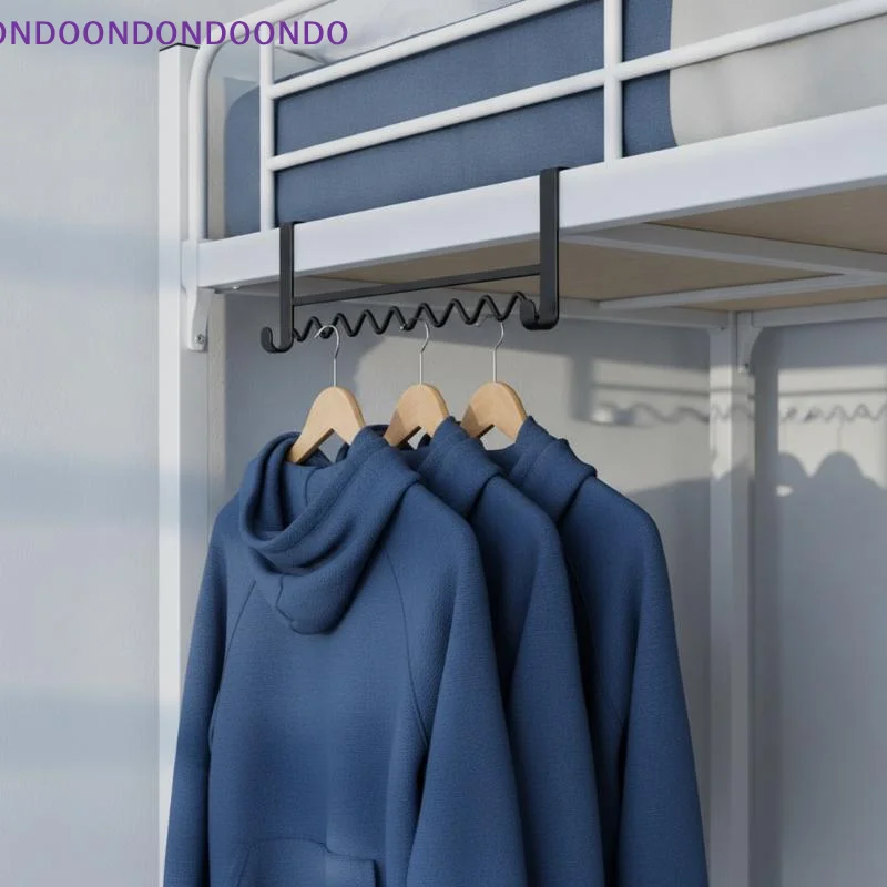 Bedside Hanging Rack Punch Free Wave Design Space Saving Hook for Travel Portable Bunk Bed Storage Organizer