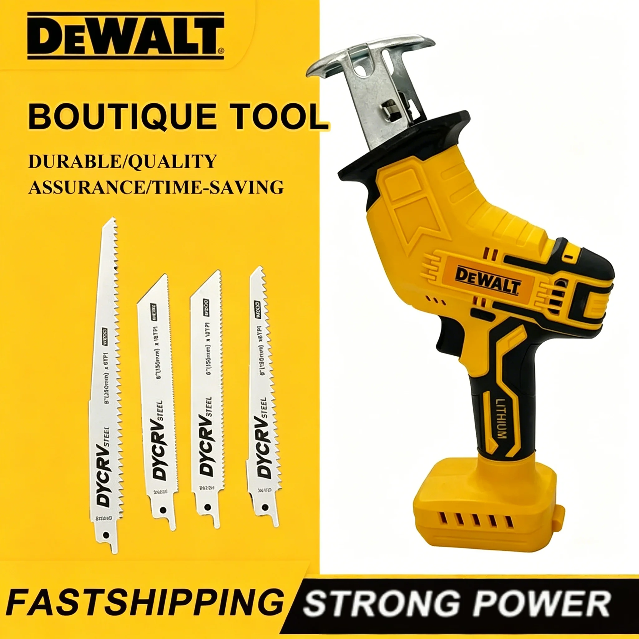 

Аккумуляторная сабельная пила Dewalt 20V, 2800 об/мин, бесщеточная, многофункциональная, для резки металла, дерева, труб, электроинструмент