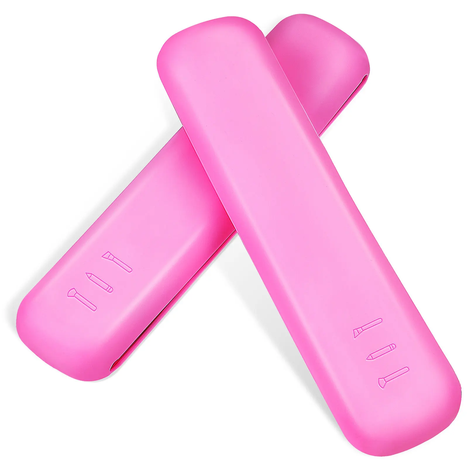 

2pcs Makeup Brush Storage Box Silicone Organizer Portable Travel Bag For Makeup Tools Multifunctional Brush Holder