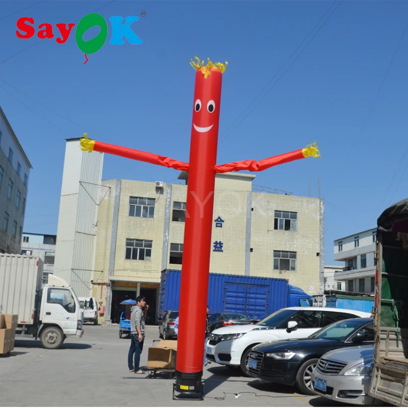 5m(16.4ft) Inflatable Advertising Air Puppet Wacky Waving Arm Flailing Tube Man Air Dancer With Blower