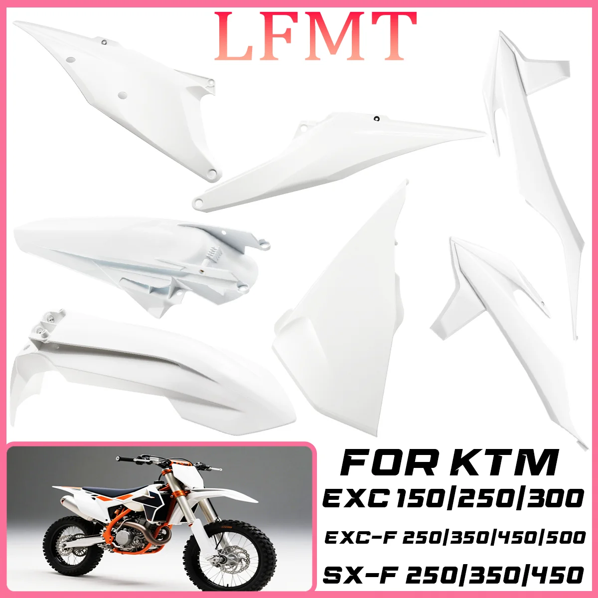 

High-Quality Complete Body Plastics Fende Kits For KTM EXC EXC-F SX-F XC XC-F XCF-W 125 250 300 350 450 Dirt Bike Motocross