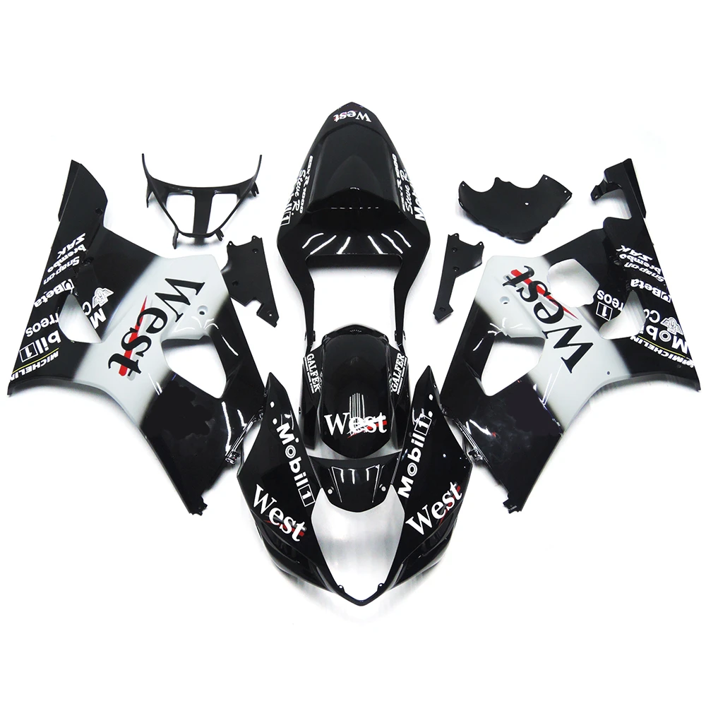 Kit plastik Fairing sepeda motor injeksi plastik ABS untuk GSX-R1000 GSXR1000 GSXR 1000 2003 2004 K3 K4 sarung bodykit lengkap