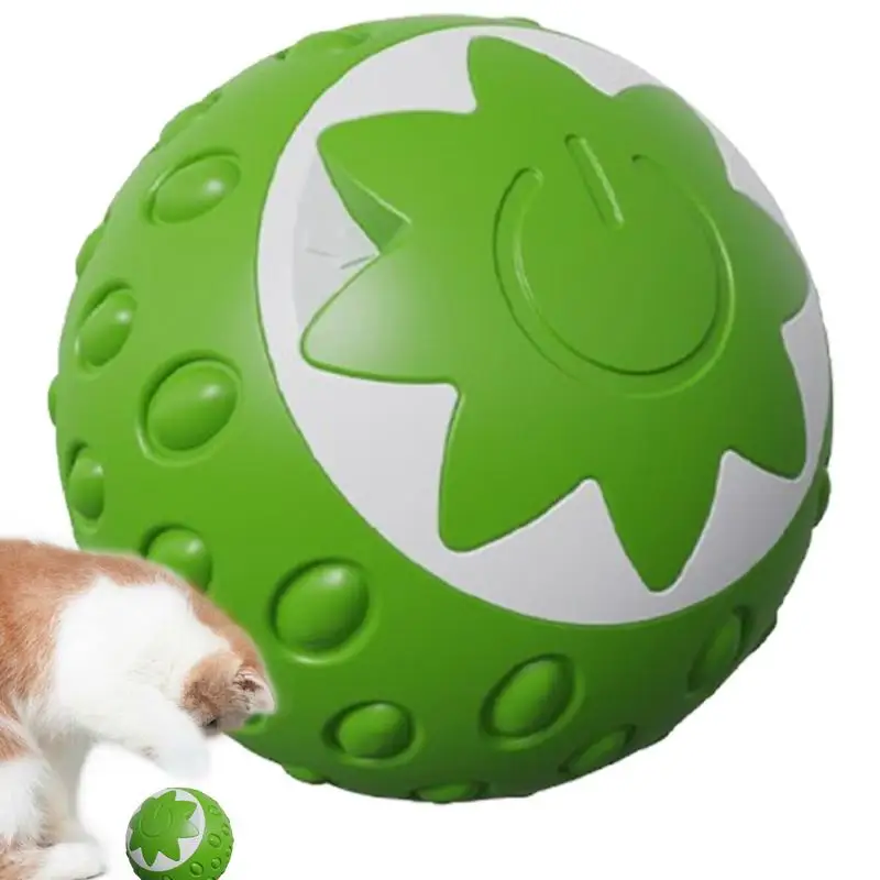 Rolling Cat Toy Strawberry Rolling Ball Cat Toy Interactive Cat Toys For Indoor Cats Intelligent Obstacle Avoidance Rechargeable