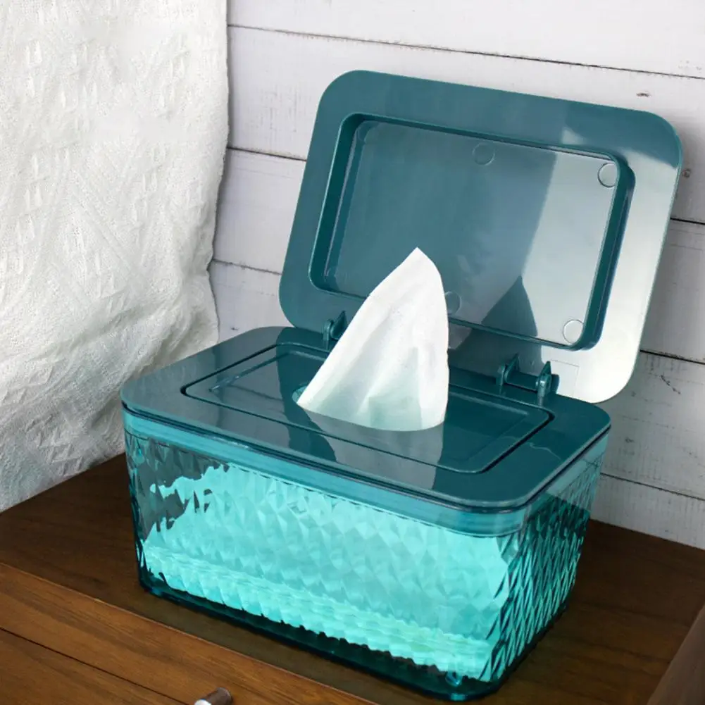 

Wipe Box Transparent Bathroom Wipes Dispenser Box Large Capacity Dustproof Moisture Prevention Design Bathroom Wipes Case Box
