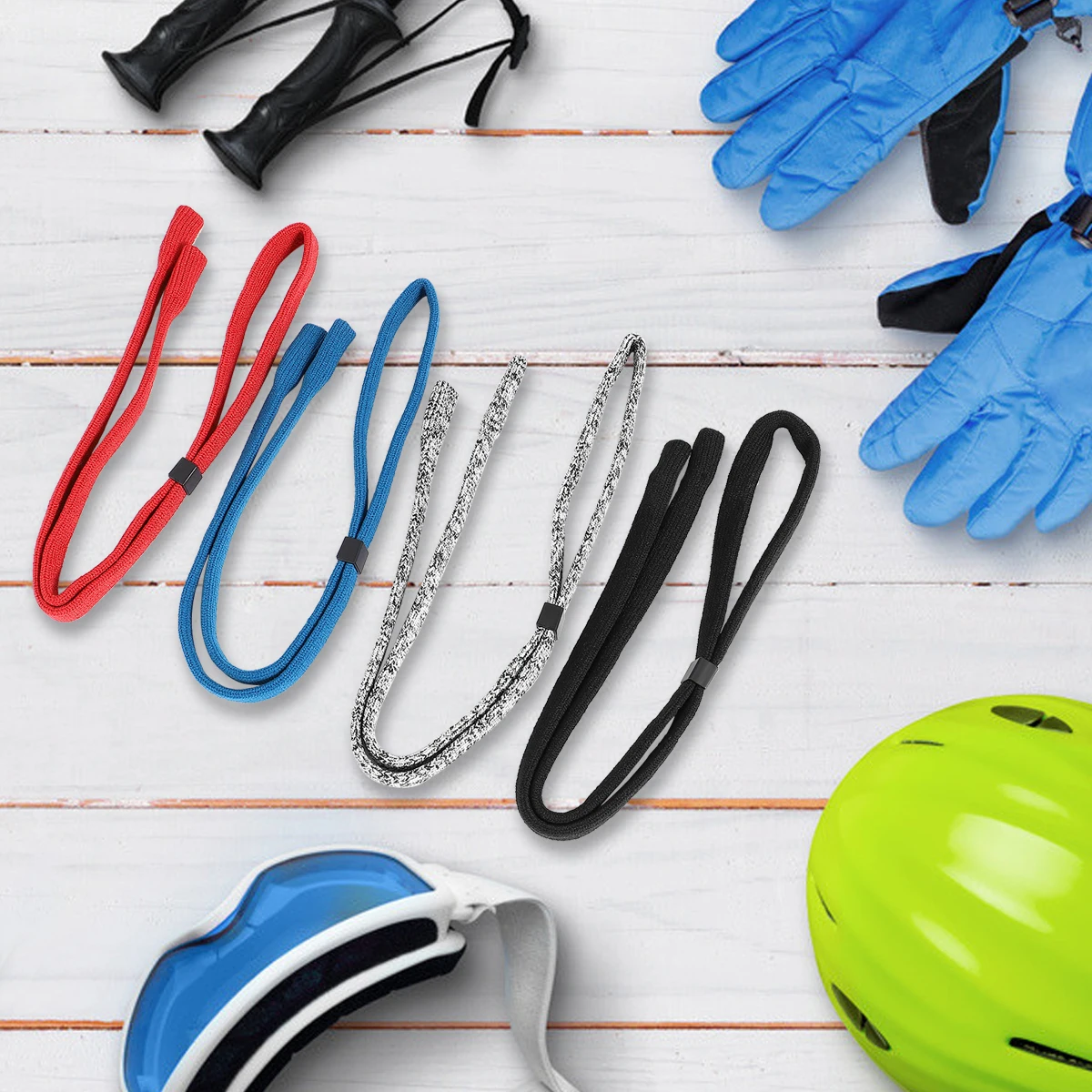 

4pcs Glasses Lanyard Adjustable Travel Neoprene Colorful Non-slip Eyewear Strap Sports Fashion Lightweight Storage Safety