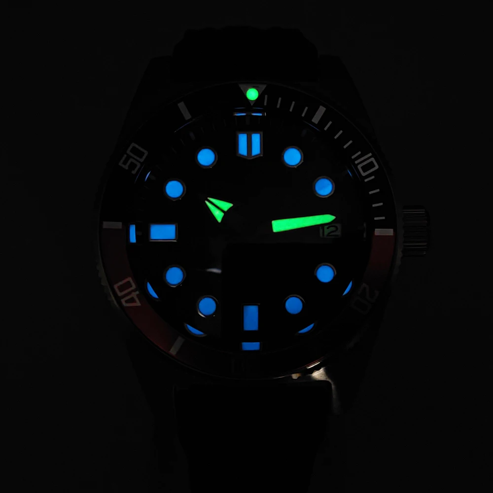 Luxury Men\'s Watch 38mm Automatic Mechanical Watch AR Blue Film Sapphire Crystal NH36A Super Bright Green Luminous Diving Watch