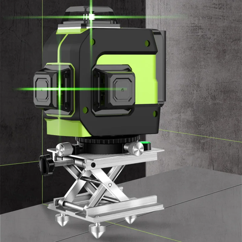 MQT-12/16 16 Lines 3D Laser Level Self-Leveling Cross Line Green Level Adjust Bright Alignment Laser Tool with Li-ion Battery