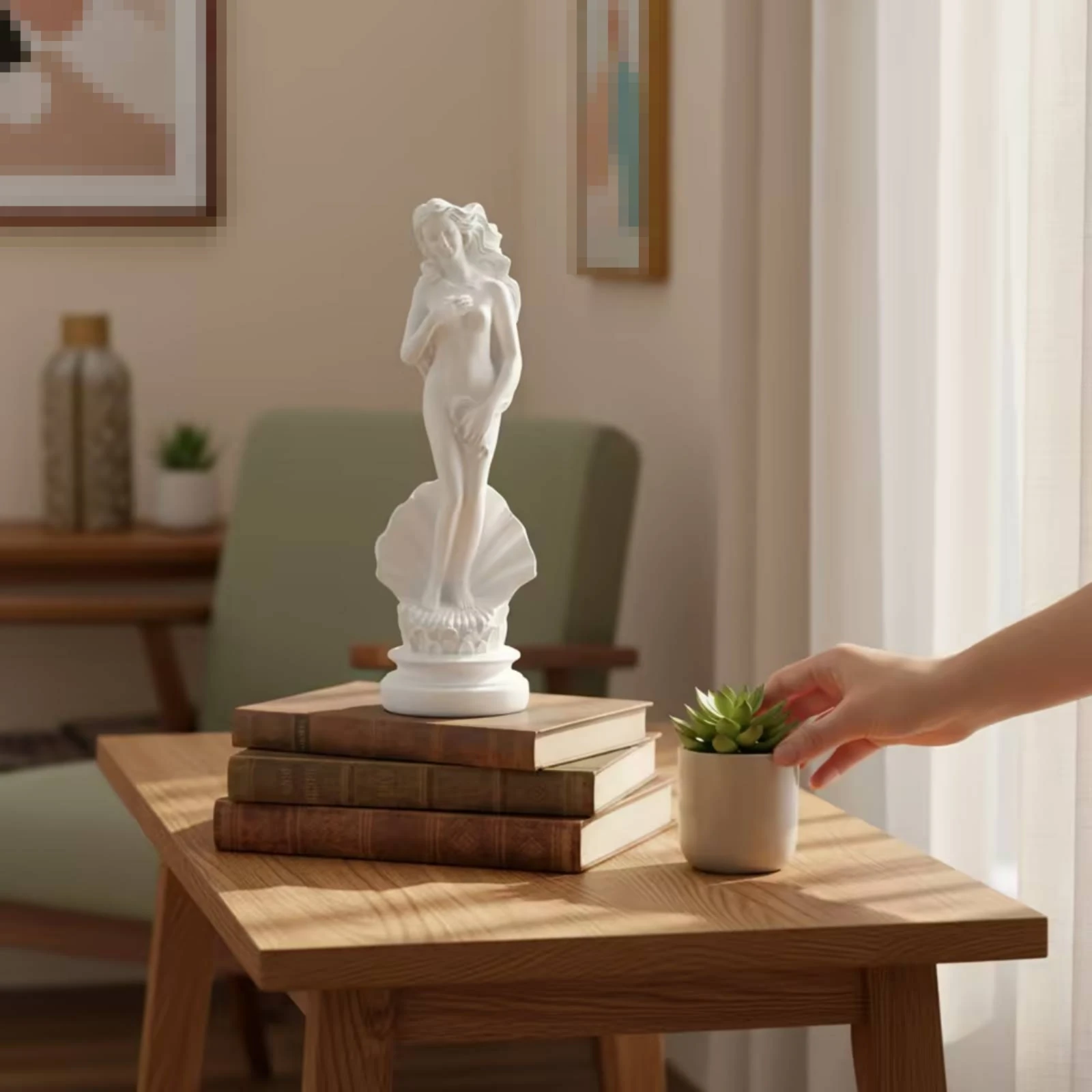 Aphrodite Resin Sculpture White Deity Statue Resin Statue Decorative Home Decor Mini Size