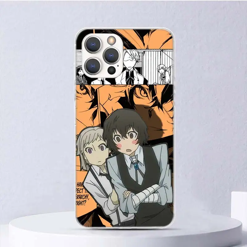 Bungo Stray Dogs Manga Soft Case For iPhone 16 15 Plus 11 12 13 Mini 14 Pro Max Apple Phone Cover X XS XR SE 7 8 SE Coque 11 12 