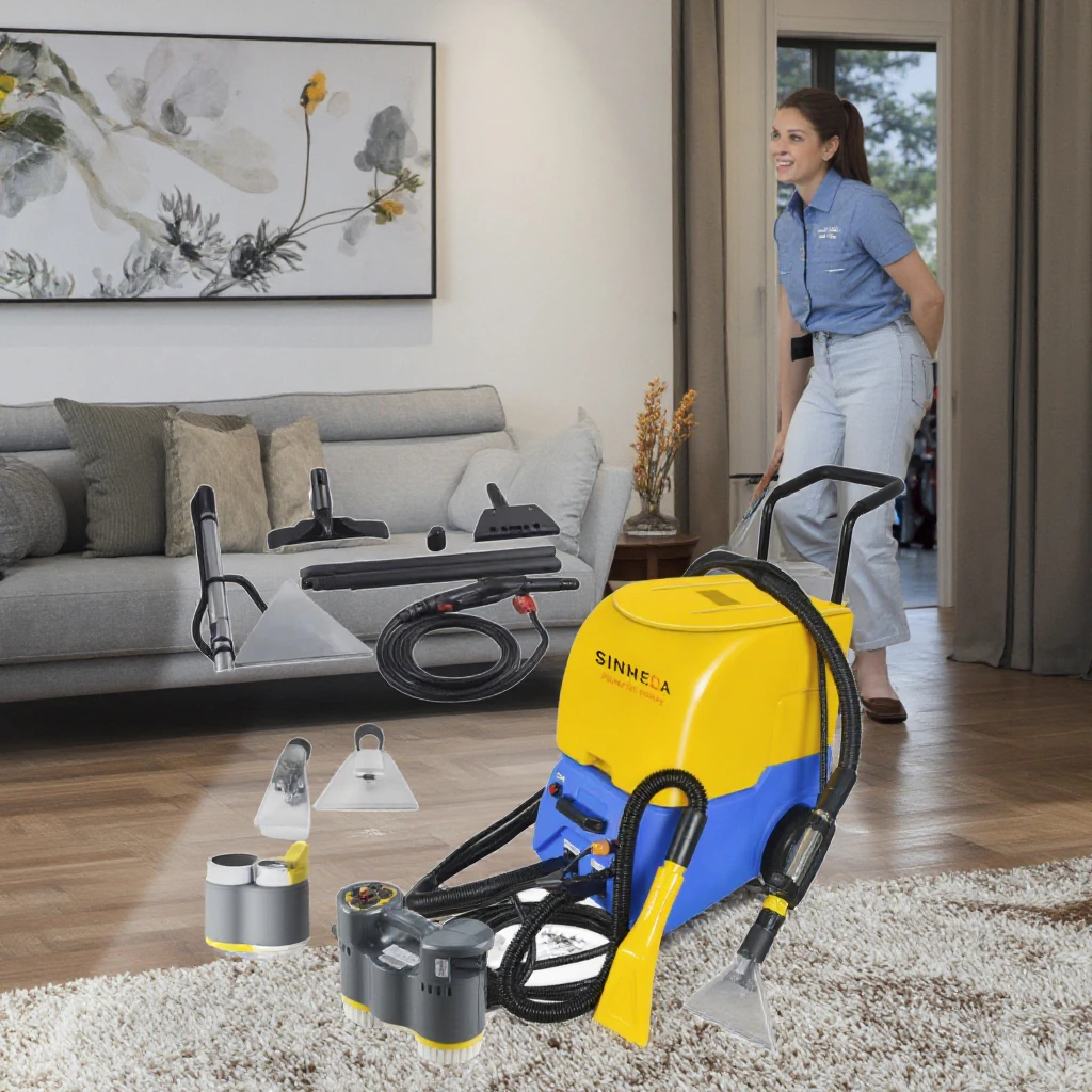 New Plastic Mattress And Carpet Steam Cleaning Machine Car Wash Dryer With Core Motor Component Hot Water Extractor