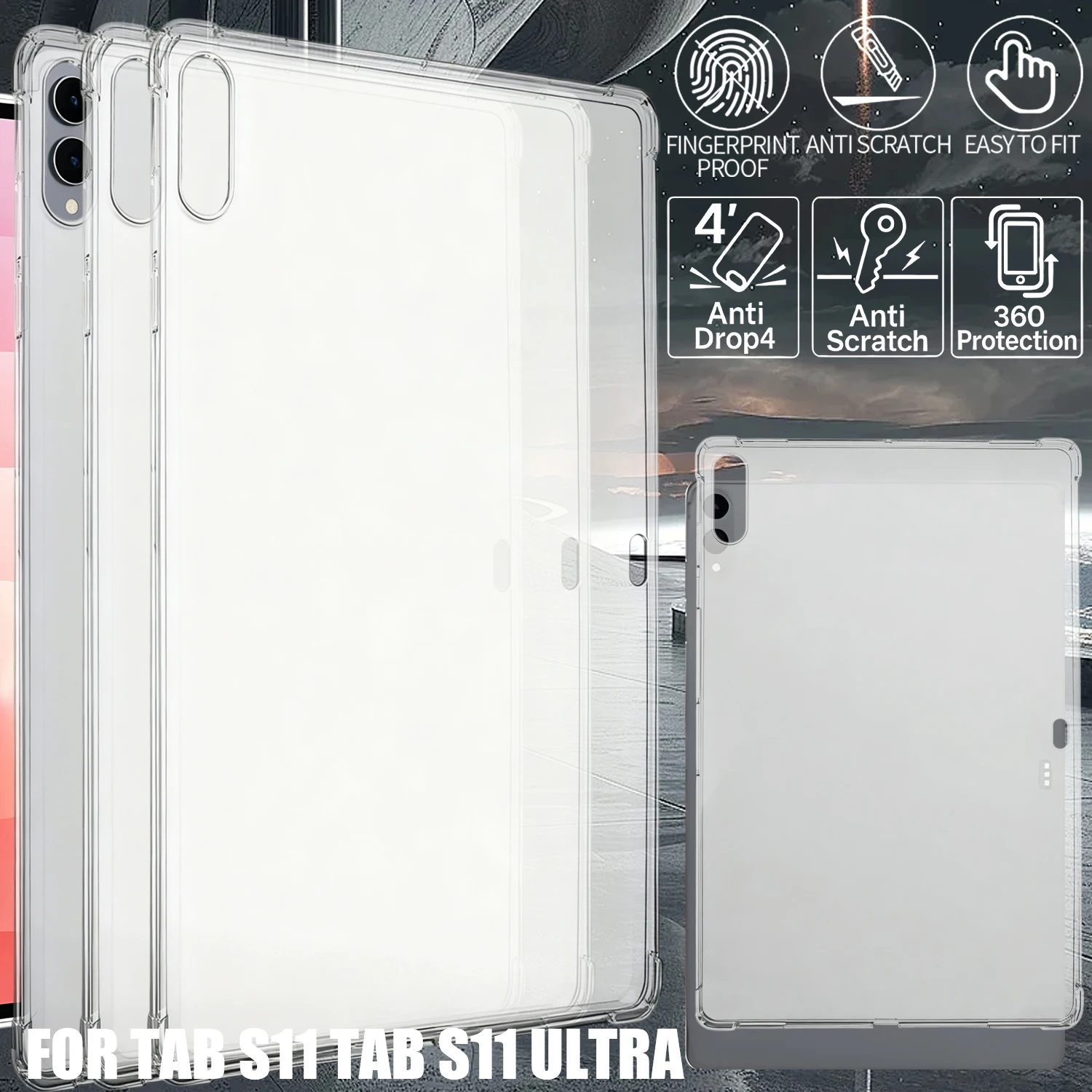 حافظة شفافة لهاتف سامسونج جالاكسي تاب S11 S11Ultra Soft غطاء حماية شفاف من مادة البولي يوريثان الحراري مقاوم للصدمات لهاتف سامسونج S11 11 بوصة