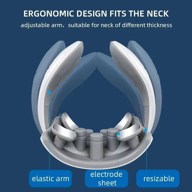 Massaggio per spalle e collo Massaggiatore intelligente per schiena e collo Vertebra cervicale Assistenza sanitaria Vibratore Riscaldamento Allevia