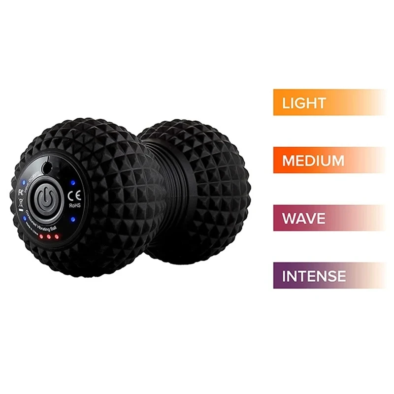 Electric Peanut Massage Ball Roller Vibrating Ball Deep Tissue Trigger Point Massager For Back Neck Foot Muscle Pain Myofascial