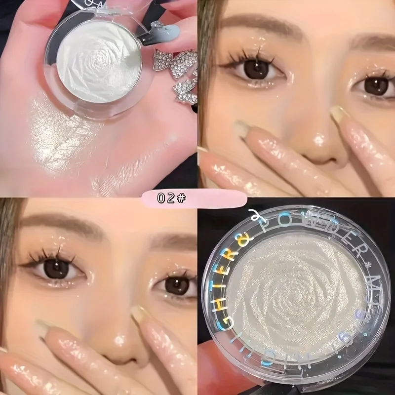 Rose Diamond Highlighter Powder & Contour Palette |   เนื้อครีมฉาบ |   ไม่เลอะเลือน, ปั้นใบหน้าให้กระจ่างใส