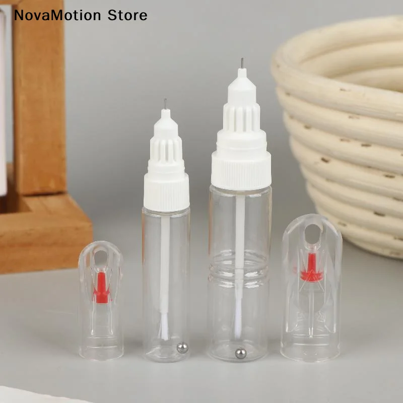 [NM]1/5Pcs 2 In 1 Needle Brush Touch-up Paint Bottles Dual-use Pen Empty Bottle Paint-mending Pen Dotted Pen+Drawing Pen[NM]