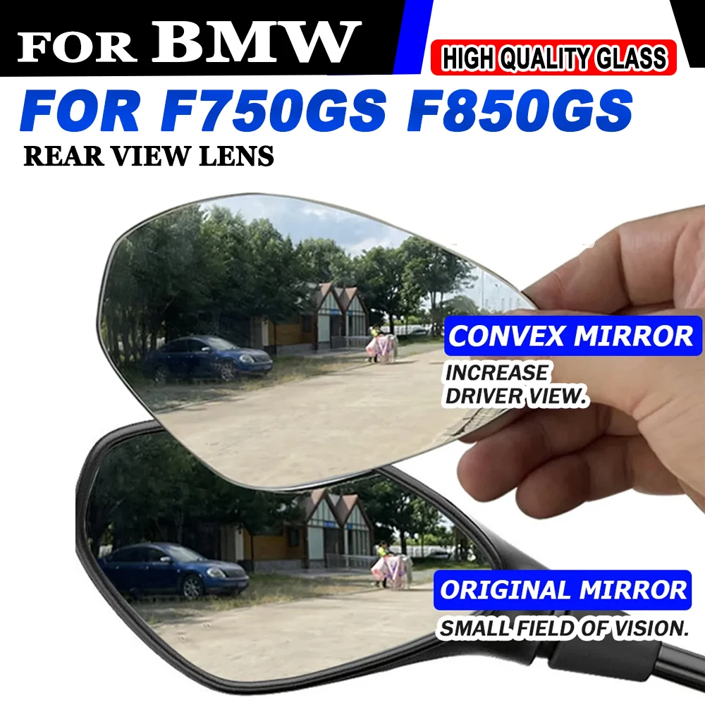 For BMW F850GS F750GS F 850GS F 750 GS Accessories Rearview Mirrors Lens Expand Field of View Convex Mirror Replacement Parts