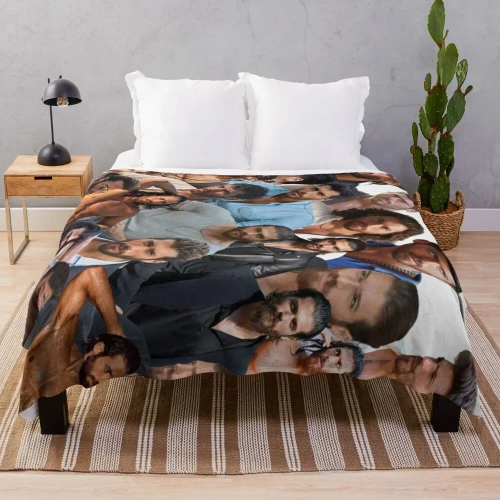 

Can Yaman photo collage Throw Blanket Decorative Beds Custom Blankets