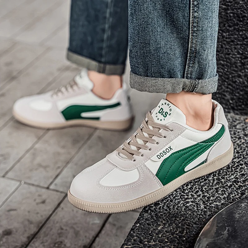 

Мужские ретро-кроссовки Deqin: модные лоферы с мягкой нескользящей подошвой, высоким верхом и плоским каблуком для лета