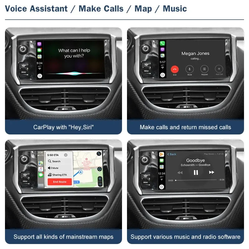 Wireless CarPlay Flag 2008 408 508 Decoder, Module Bluetooth Decoder Box