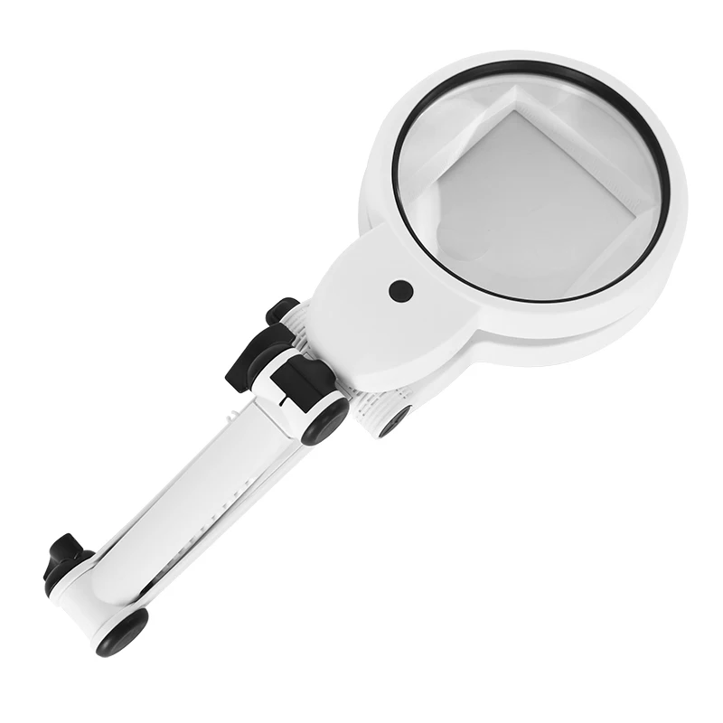 

18 LED light Handheld magnifying glass 8X 12X Folding Desktop magnifying glass for reading maintenance identification Repairing